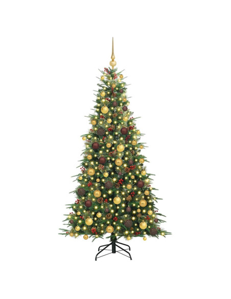 Albero di Natale Artificiale con Rami Pieghevoli Verde 180 cm
