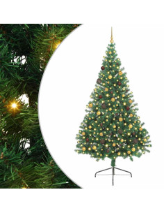 Albero di Natale artificiale con luci integrate Verde 240 cm 2