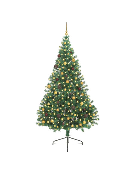 Albero di Natale artificiale con luci integrate Verde 240 cm