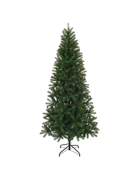 Albero di Natale artificiale con 300 LED Verde 180 cm PE e PVC