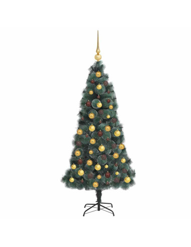 Albero di Natale artificiale pre-illuminato con set di palline