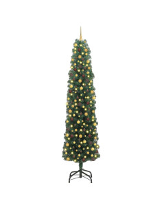 Albero di Natale artificiale con 300 LED Verde 240 cm 2