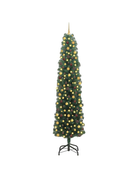 Albero di Natale artificiale con 300 LED Verde 240 cm