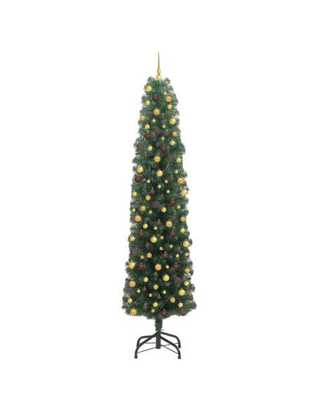 Albero di Natale artificiale con 300 LED Verde 240 cm