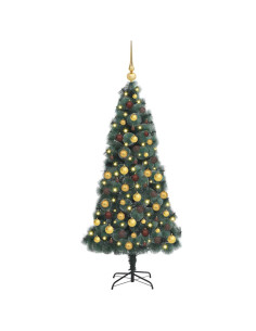 Albero di Natale artificiale pre-illuminato con set di palline 2