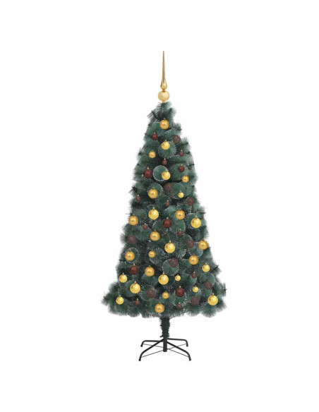 Albero di Natale artificiale pre-illuminato con set di palline