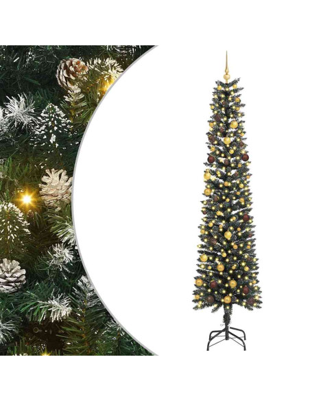 Albero di Natale artificiale con 300 LED Verde 240 cm