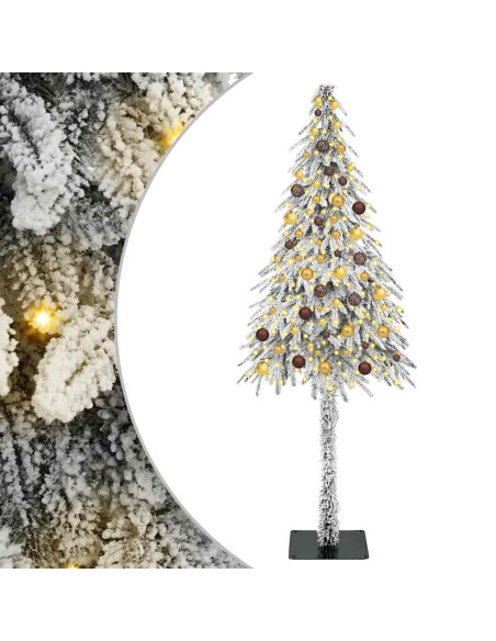 Albero di Natale con 300 LED Bianco 210 cm PE e Acciaio
