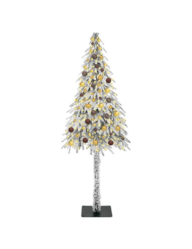 Albero di Natale con 300 LED Bianco 210 cm PE e Acciaio