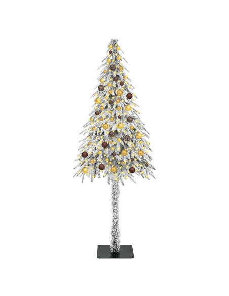 Albero di Natale con 300 LED Bianco 210 cm PE e Acciaio