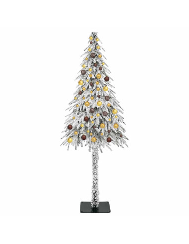 Albero di Natale con 300 LED Bianco 210 cm PE e Acciaio