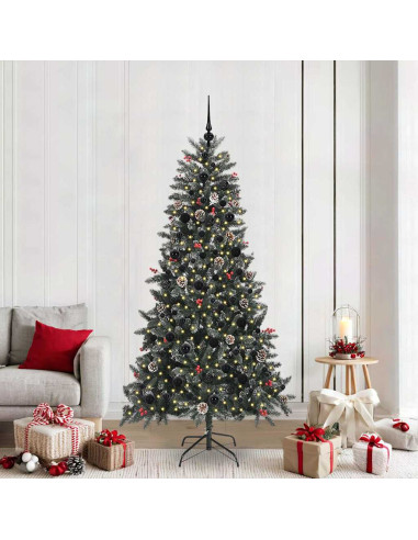 Albero di Natale artificiale con 300 LED Verde 210 cm