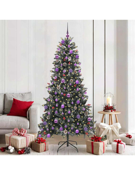 Albero di Natale artificiale con 300 LED Verde 210 cm