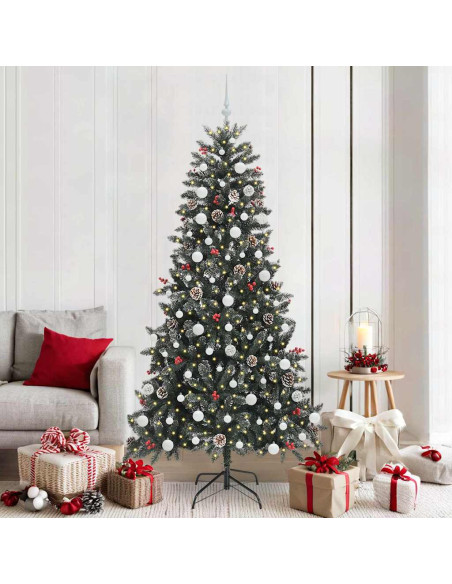 Albero di Natale artificiale con 300 LED Verde 210 cm
