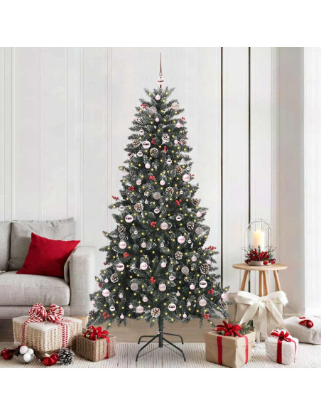Albero di Natale artificiale con 300 LED Verde 210 cm