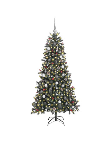 Albero di Natale artificiale con 300 LED Verde 210 cm