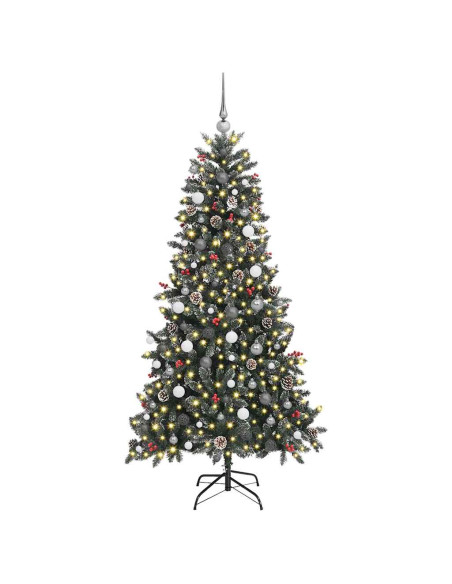 Albero di Natale artificiale con 300 LED Verde 210 cm