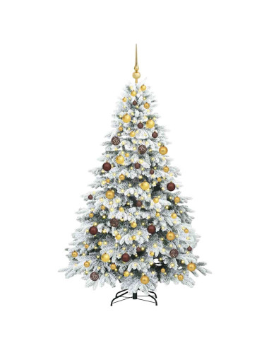 Albero di Natale artificiale con 300 LED Bianco 180 cm PE e PVC