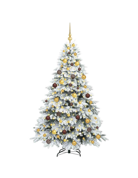 Albero di Natale artificiale con 300 LED Bianco 180 cm PE e PVC