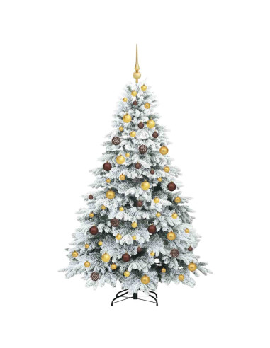 Albero di Natale artificiale con 300 LED Bianco 180 cm PE e PVC