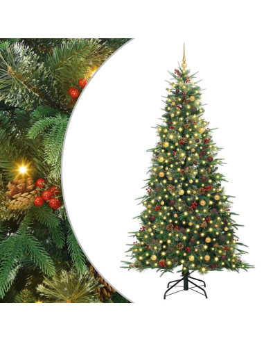 Albero di Natale Artificiale con Rami Pieghevoli Verde 240 cm