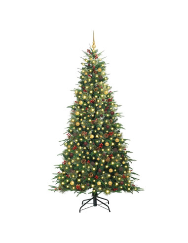 Albero di Natale Artificiale con Rami Pieghevoli Verde 240 cm