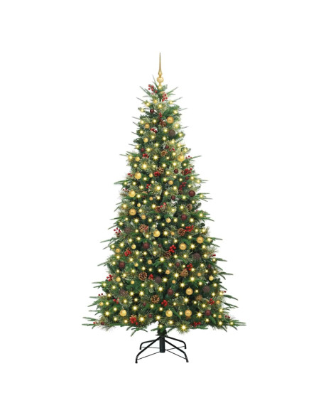 Albero di Natale Artificiale con Rami Pieghevoli Verde 240 cm