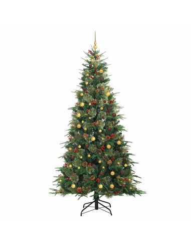 Albero di Natale Artificiale con Rami Pieghevoli Verde 240 cm
