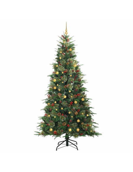 Albero di Natale Artificiale con Rami Pieghevoli Verde 240 cm