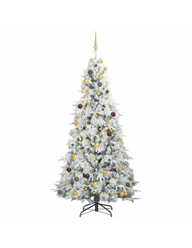 Albero di Natale Artificiale con Rami Pieghevoli Bianco 240 cm