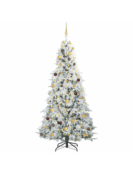 Albero di Natale Artificiale con Rami Pieghevoli Bianco 240 cm