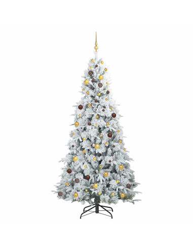 Albero di Natale Artificiale con Rami Pieghevoli Bianco 240 cm