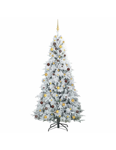 Albero di Natale Artificiale con Rami Pieghevoli Bianco 240 cm