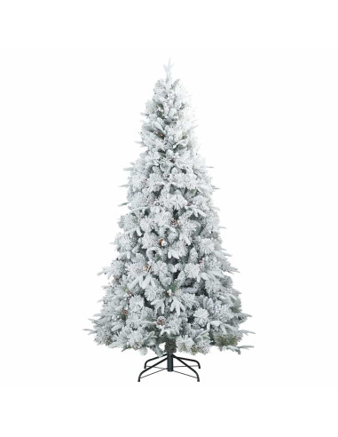 Albero di Natale Artificiale con Rami Pieghevoli Bianco 240 cm