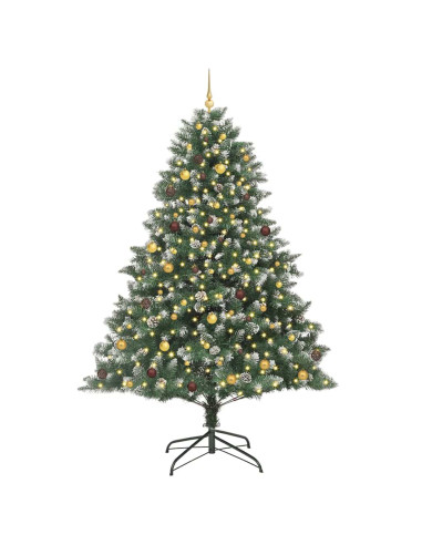 Albero di Natale artificiale con 300 LED Verde 240 cm