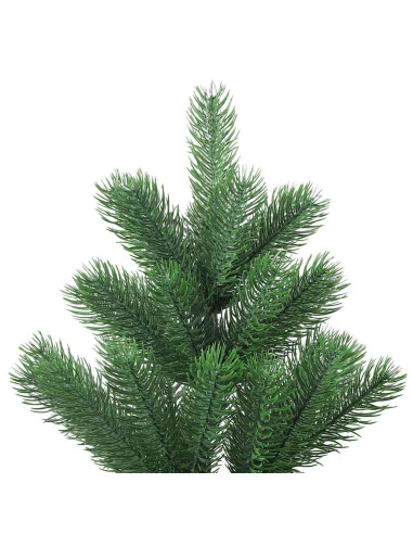 Albero Natale Artificiale Nordmann con LED Palline Verde 120 cm