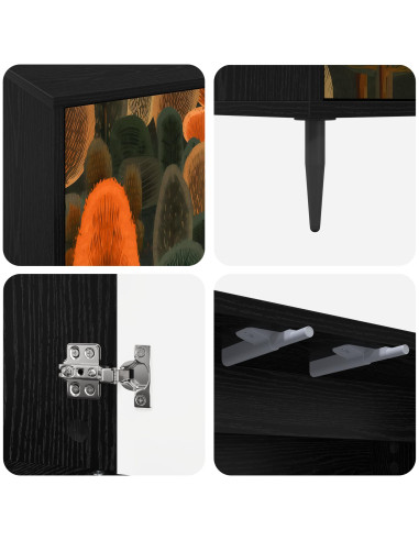 Mobile TV ZAANDAM 102 x 33 x 51 cm Rovere Nero