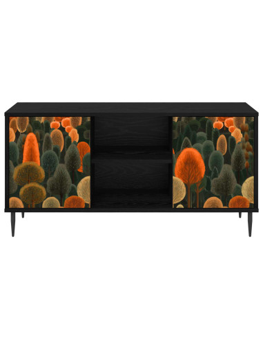 Mobile TV ZAANDAM 102 x 33 x 51 cm Rovere Nero