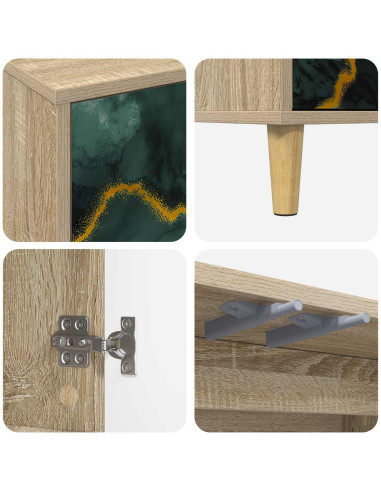 Mobile TV WIJHE 69 x 33 x 50 cm Sonoma Legno ingegnerizzato