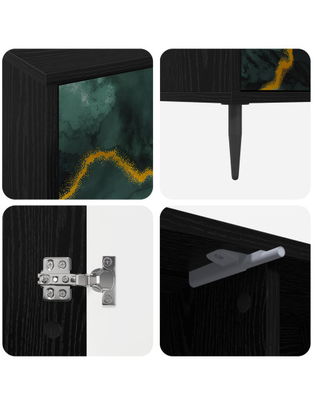 Mobile TV WIJHE 102 x 33 x 51 cm Rovere Nero