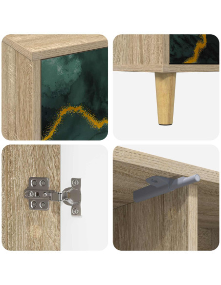 Mobile TV WIJHE 102 x 33 x 50 cm Sonoma Legno ingegnerizzato