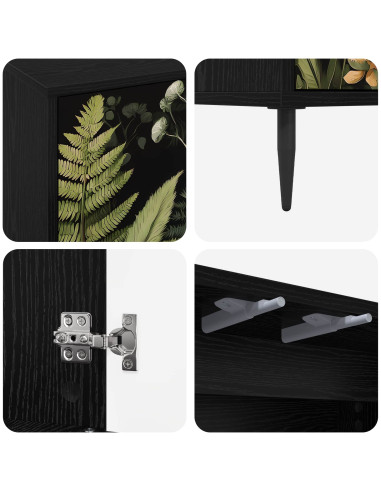 Mobile TV RHENEN 102 x 33 x 51 cm Rovere Nero