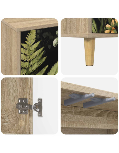Mobile TV RHENEN 102 x 33 x 50 cm Sonoma Legno ingegnerizzato