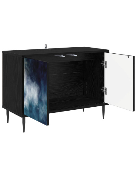 Mobile TV RAALTE 69 x 33 x 50,5 cm Rovere Nero