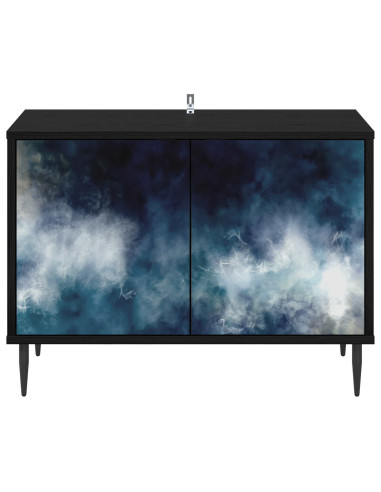 Mobile TV RAALTE 69 x 33 x 50,5 cm Rovere Nero