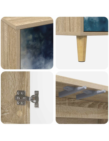 Mobile TV RAALTE 69 x 33 x 50 cm Sonoma Legno ingegnerizzato