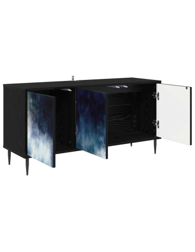 Mobile TV RAALTE 102 x 33 x 51 cm Rovere Nero