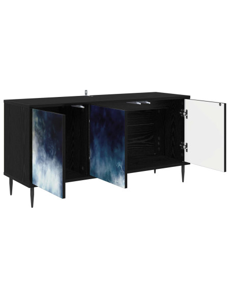 Mobile TV RAALTE 102 x 33 x 51 cm Rovere Nero