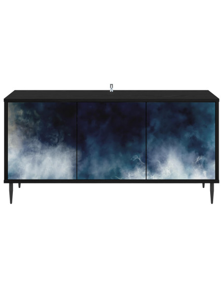 Mobile TV RAALTE 102 x 33 x 51 cm Rovere Nero