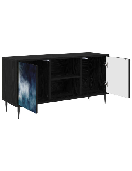 Mobile TV RAALTE 102 x 33 x 51 cm Rovere Nero